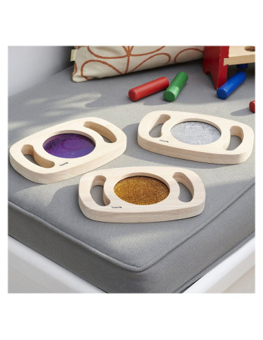 TIK-73440,Set panouri senzoriale cu manere si sclipici, TickiT