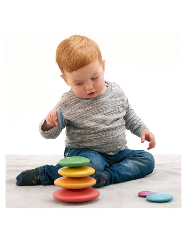 TIK-73422,Rainbow Wooden Buttons, discuri din lemn, TickiT