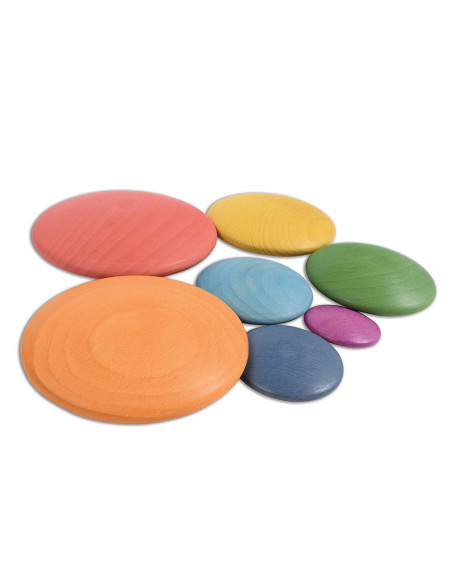 TIK-73422,Rainbow Wooden Buttons, discuri din lemn, TickiT