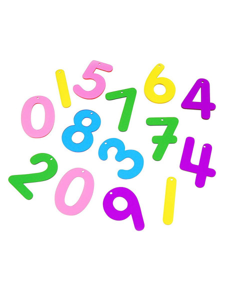 TIK-72421,Rainbow Numbers, set numere transparente, 14 buc., TickiT