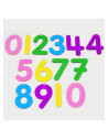 TIK-72421,Rainbow Numbers, set numere transparente, 14 buc., TickiT