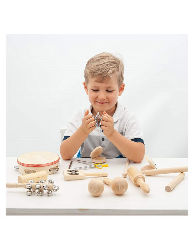 TIK-85101,Percussion Set, 10 instrumente din lemn, TickiT