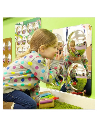 TIK-72406,Oglinda acrilica mare cu 4 cupole convexe, TickiT