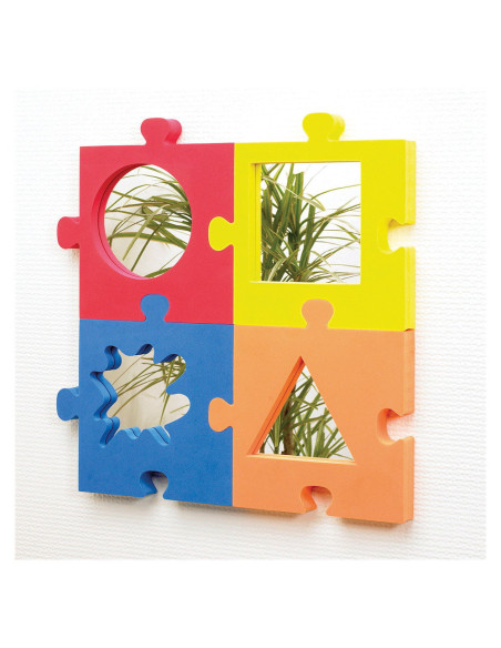 TIK-72083,Puzzle din burete cu oglinzi, 4 piese, TickiT