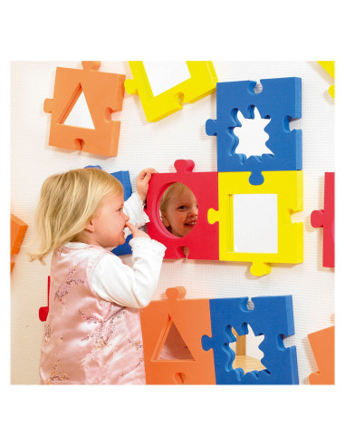 TIK-72083,Puzzle din burete cu oglinzi, 4 piese, TickiT