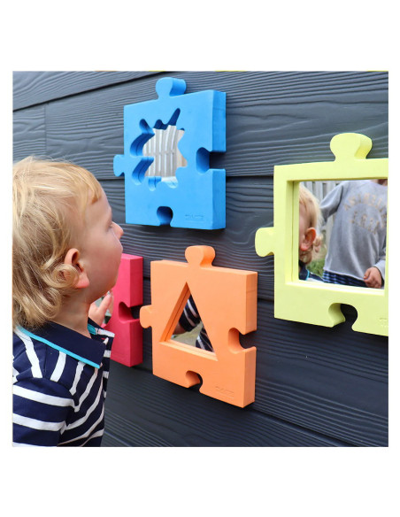 TIK-72083,Puzzle din burete cu oglinzi, 4 piese, TickiT