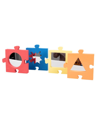 TIK-72083,Puzzle din burete cu oglinzi, 4 piese, TickiT