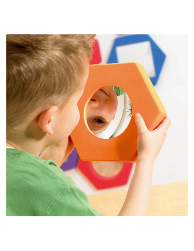 TIK-72084,Set oglinzi hexagonale din spuma, 5 bucati, TickiT