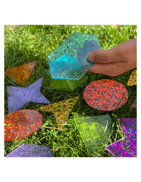 TIK-72622,Glitter Shapes, forme colorate cu sclipici, 21 buc., TickiT