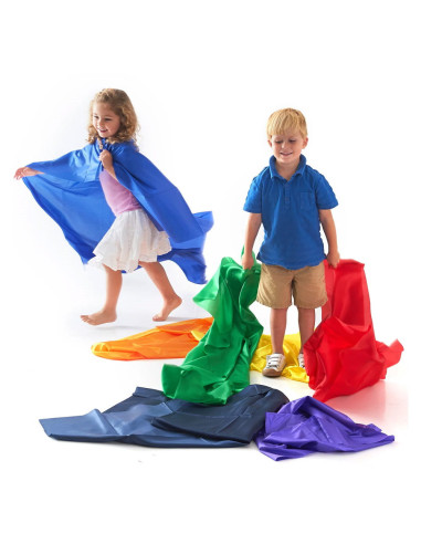 TIK-74065,Rainbow Habutae, set 7 bucati de material colorat, TickiT