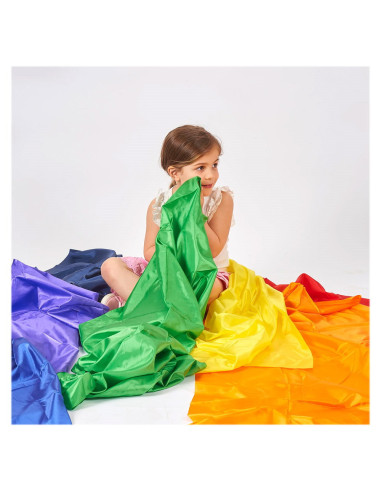 TIK-74065,Rainbow Habutae, set 7 bucati de material colorat, TickiT