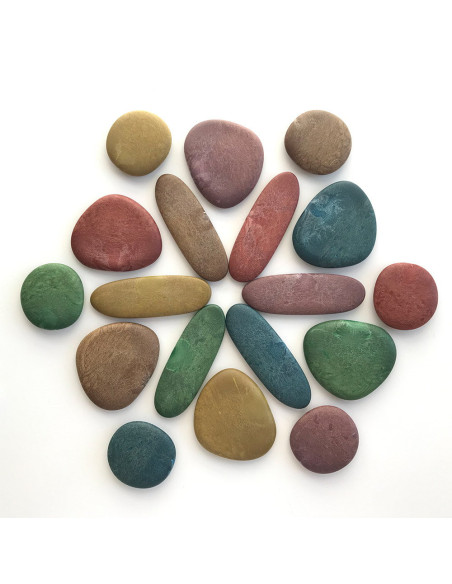 EDX-75152,Junior Rainbow Eco-Pebbles, set de activitati cu pietricele
