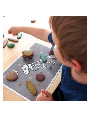 EDX-75152,Junior Rainbow Eco-Pebbles, set de activitati cu pietricele