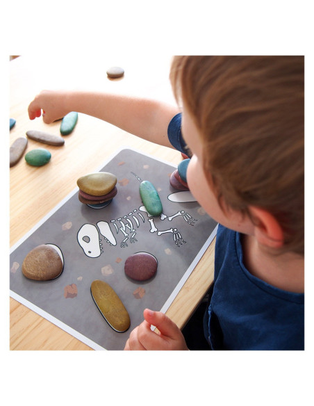 EDX-75152,Junior Rainbow Eco-Pebbles, set de activitati cu pietricele