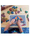 EDX-75152,Junior Rainbow Eco-Pebbles, set de activitati cu pietricele