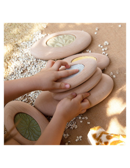 G6773,Jumbo Sensory River Stones, set senzorial din lemn, Guidecraft