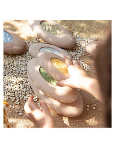 G6773,Jumbo Sensory River Stones, set senzorial din lemn, Guidecraft