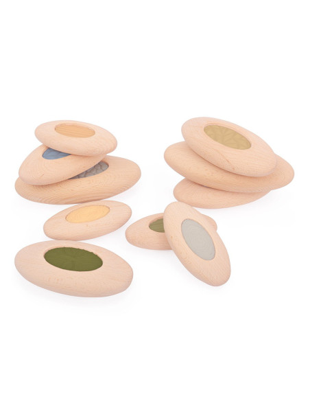 G6773,Jumbo Sensory River Stones, set senzorial din lemn, Guidecraft