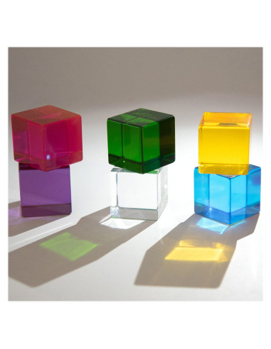 TIK-72608,Perception Cubes, cuburi translucide, 8 piese, TickiT