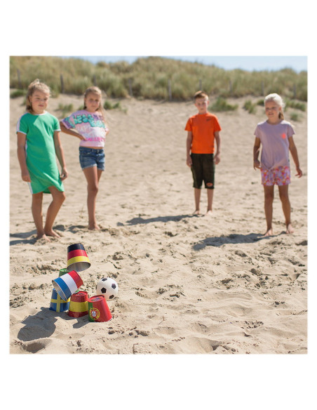 BSGA447,Soccer Tins, suteaza si doboara cutiile