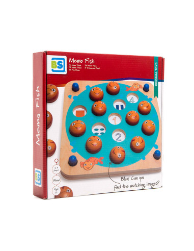 BSGA371,Joc de memorie Memo Fish cu 8 jocuri