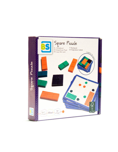 BSGA451,Square Puzzle, joc de logica din lemn
