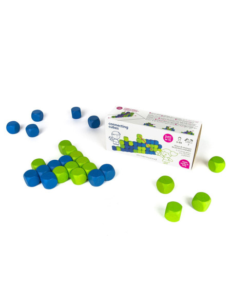 M-MCCN0-001,Connecting Cubes, joc de strategie din lemn, Milaniwood