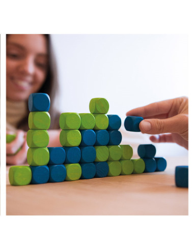 M-MCCN0-001,Connecting Cubes, joc de strategie din lemn, Milaniwood