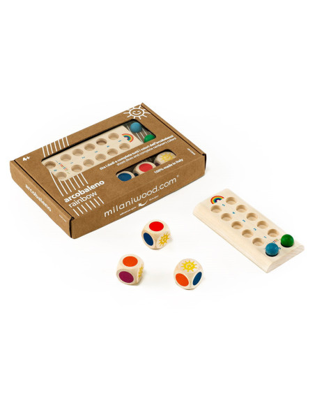 M-MARC0-001,Rainbow, joc de societate cu zaruri, Milaniwood