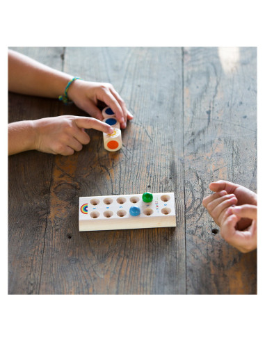 M-MARC0-001,Rainbow, joc de societate cu zaruri, Milaniwood