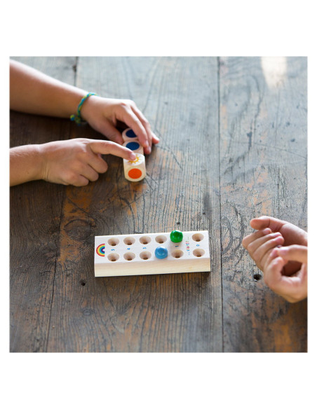 M-MARC0-001,Rainbow, joc de societate cu zaruri, Milaniwood