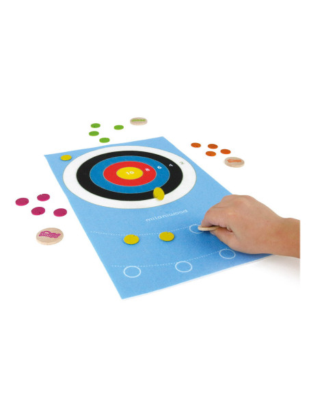 M-MJMP0-003,JUMP! Tir cu arcul, joc cu nasturi din lemn, Milaniwood