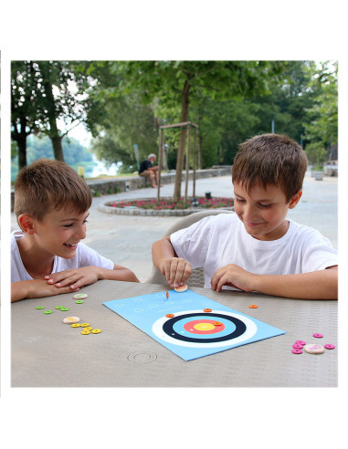 M-MJMP0-003,JUMP! Tir cu arcul, joc cu nasturi din lemn, Milaniwood