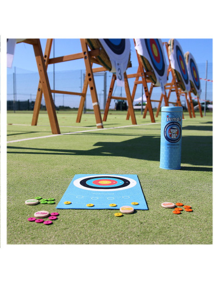 M-MJMP0-003,JUMP! Tir cu arcul, joc cu nasturi din lemn, Milaniwood