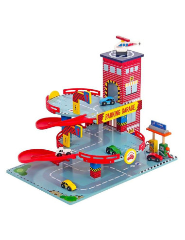 MEN4250,Parcare din lemn etajata cu benzinarie si heliport