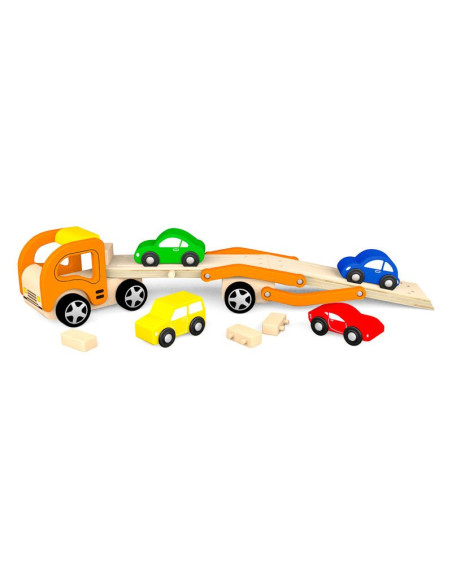 VIG50825,Transportor de masinute din lemn, Viga Toys