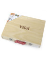 VIG50387,Trusa de scule din lemn, cutie si 10 piese, Viga Toys