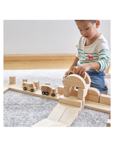 G6726,Mini vehicule din lemn, set 10 bucati, Guidecraft