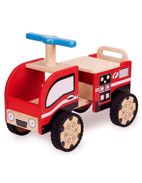 WW-1560,Masina de pompieri din lemn fara pedale, Wonderworld