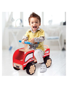 WW-1560,Masina de pompieri din lemn fara pedale, Wonderworld 2