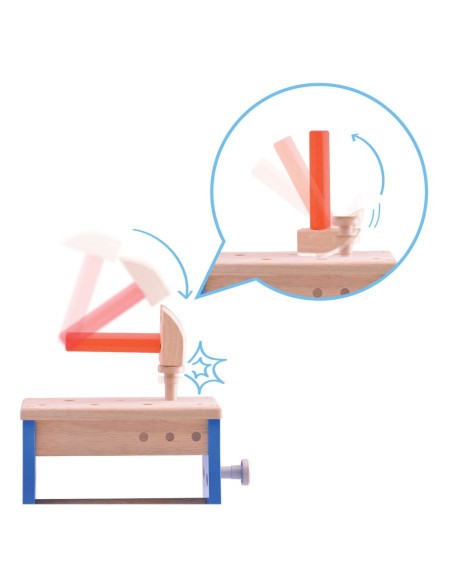 WW-4519,Banc de lucru si ladita cu scule 2 in 1, Wonderworld