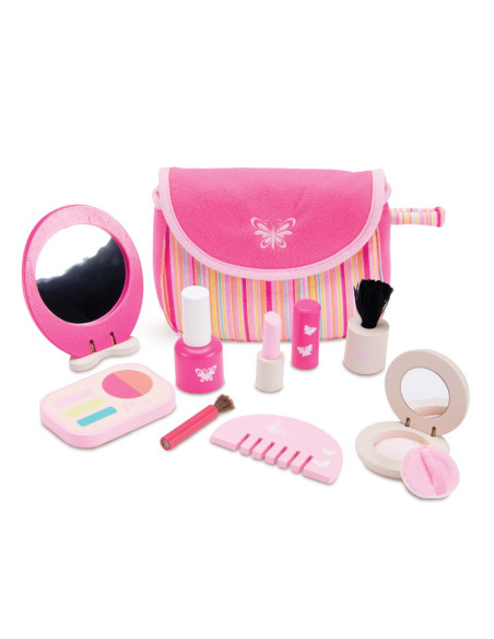 WW-4535,Pinky cosmetic set cu accesorii din lemn, Wonderworld
