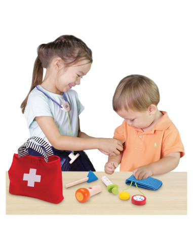 WW-4558,Doctor set, trusa medicala din lemn, Wonderworld