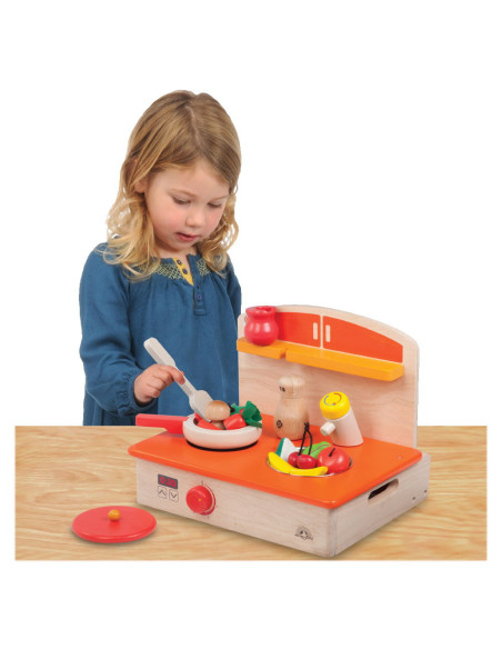 WW-4557,Aragaz din lemn cu accesorii, Wonderworld