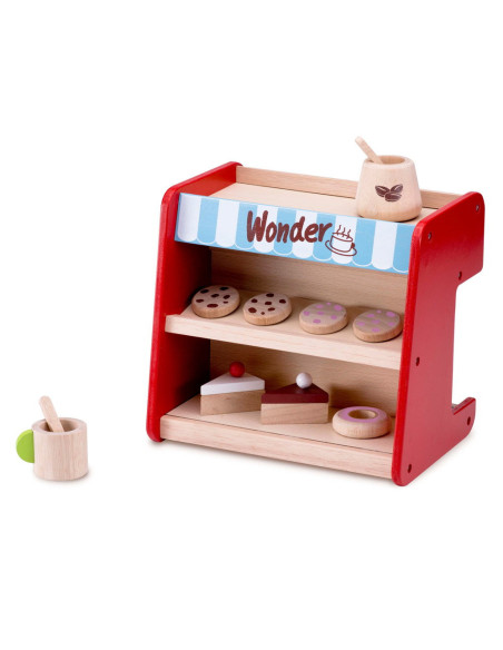 WW-4567,Coffee shop, espressor si accesorii din lemn, Wonderworld