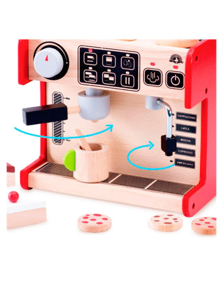 WW-4567,Coffee shop, espressor si accesorii din lemn, Wonderworld
