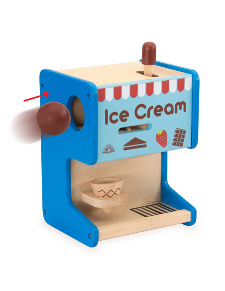 WW-4569,Aparat de inghetata din lemn cu accesorii, Wonderworld