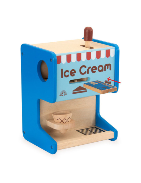WW-4569,Aparat de inghetata din lemn cu accesorii, Wonderworld