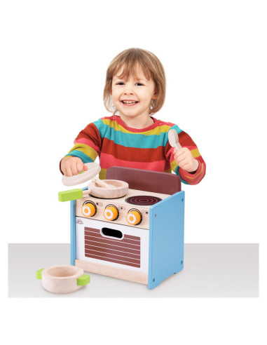 WW-4568,Mini-aragaz din lemn cu cuptor si accesorii