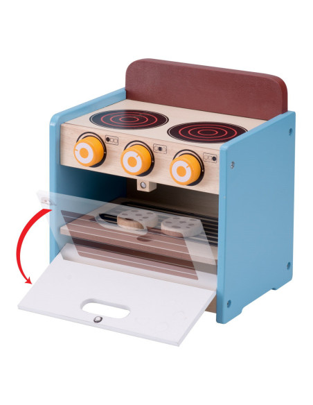 WW-4568,Mini-aragaz din lemn cu cuptor si accesorii